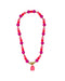 Pink Poppy Fairy Delight Beaded Necklace with Pendant