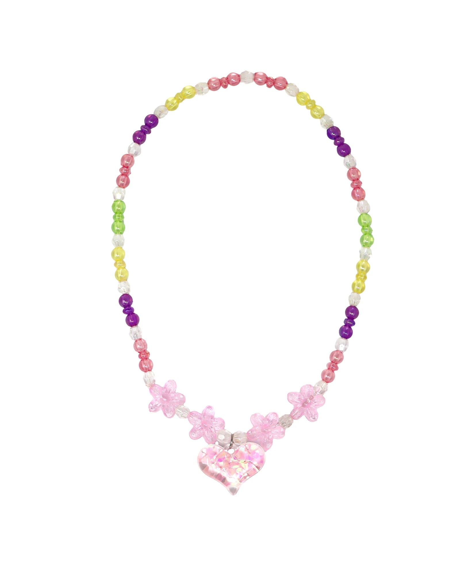BFF Rainbow Heart Necklace Set
