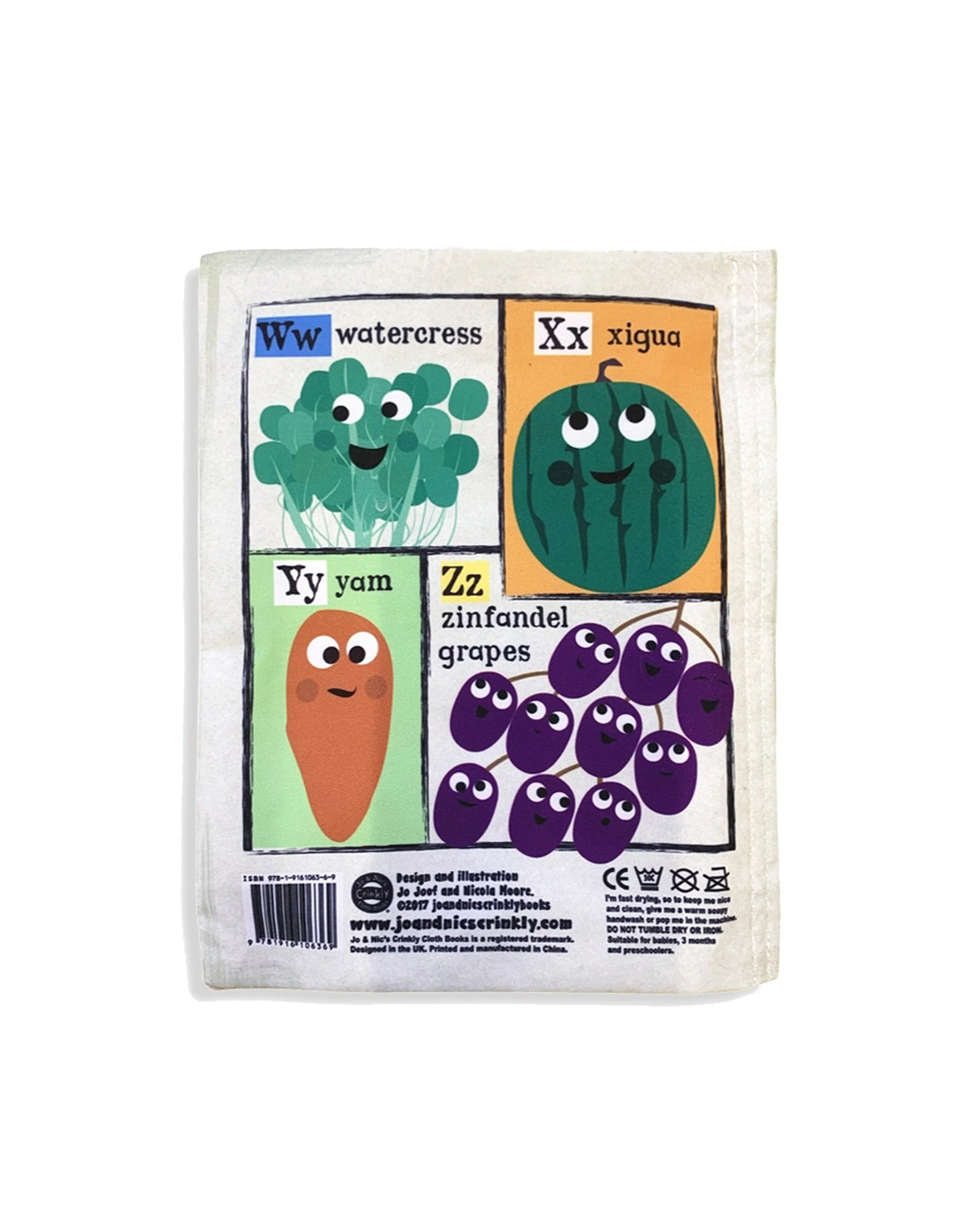Jo & NicS Crinkly Cloth Books - Fruit & Veg