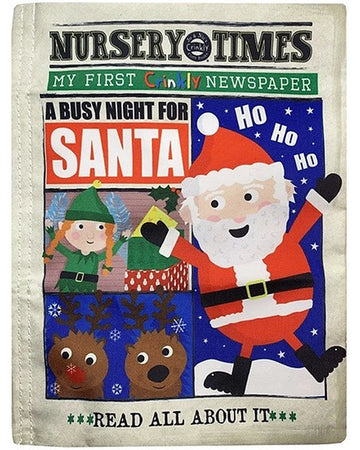 Jo & Nic'S Crinkly Cloth Books - A Busy Night For Santa