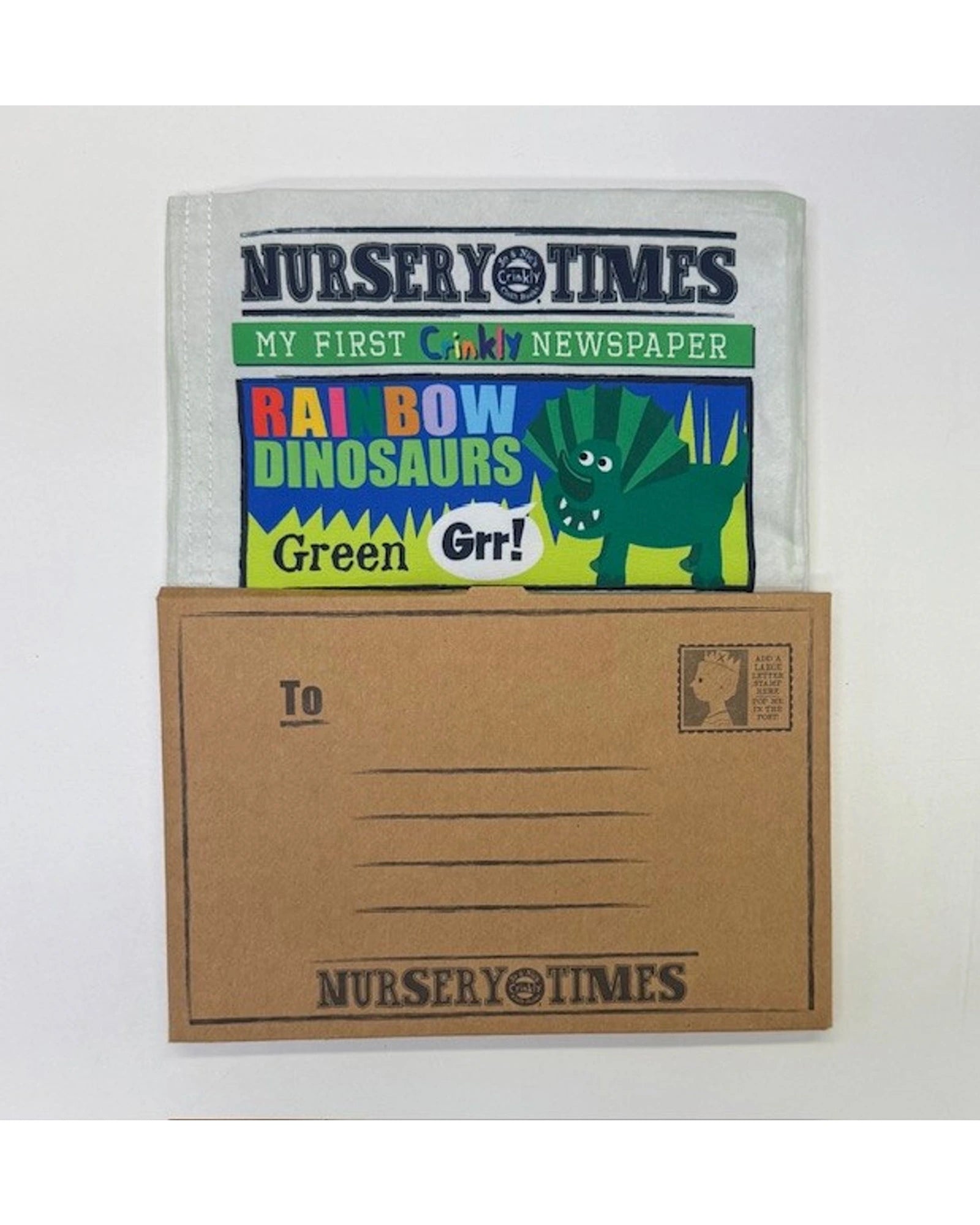 Jo & NicS Crinkly Cloth Books - Rainbow Dinosaurs