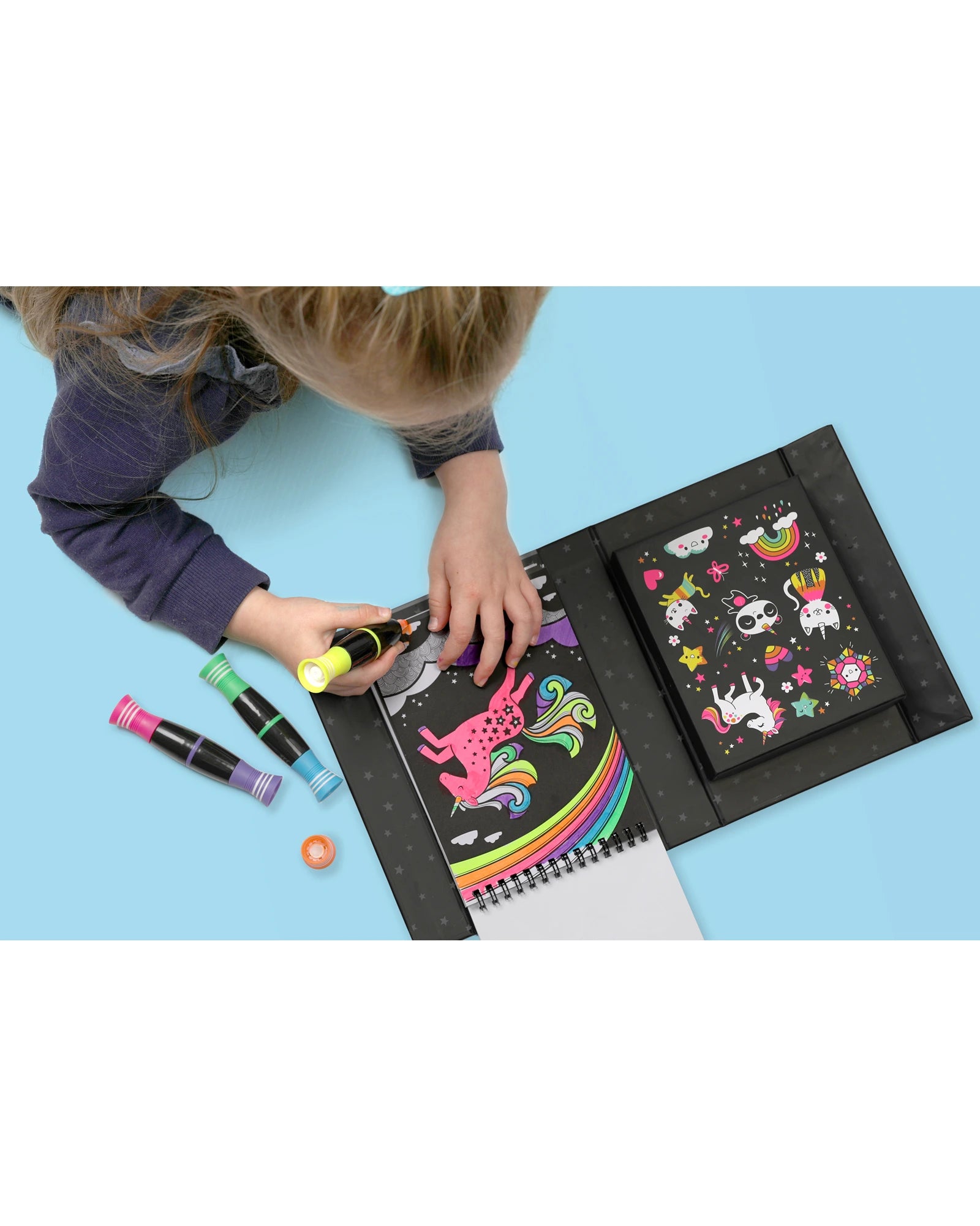 Tiger Tribe Colouring Set Neon Unicorn Friends