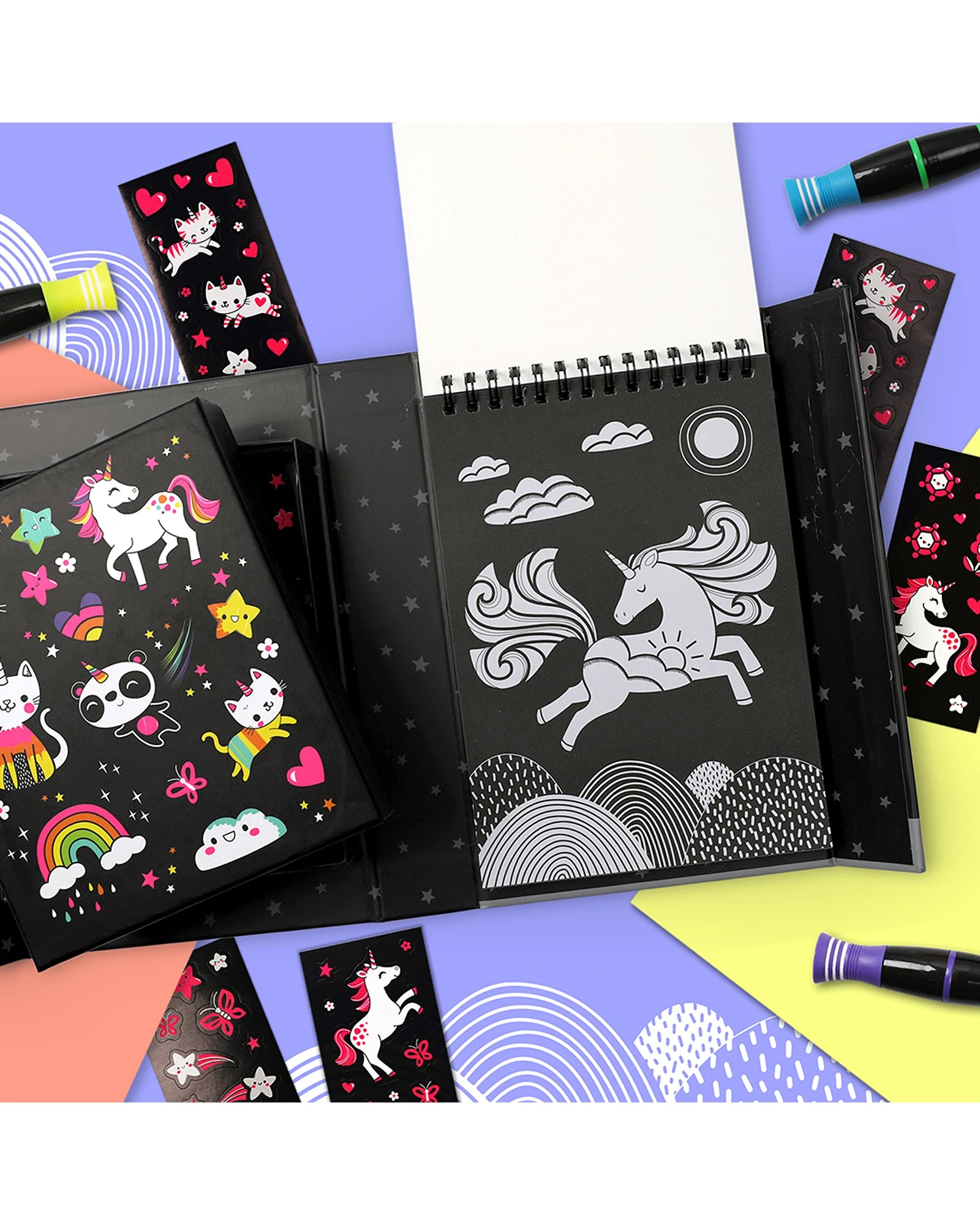 Tiger Tribe Colouring Set Neon Unicorn Friends