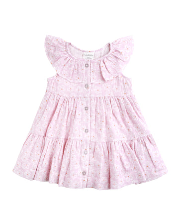 Kynd Baby Tirred Dress Frangipani - Size 0