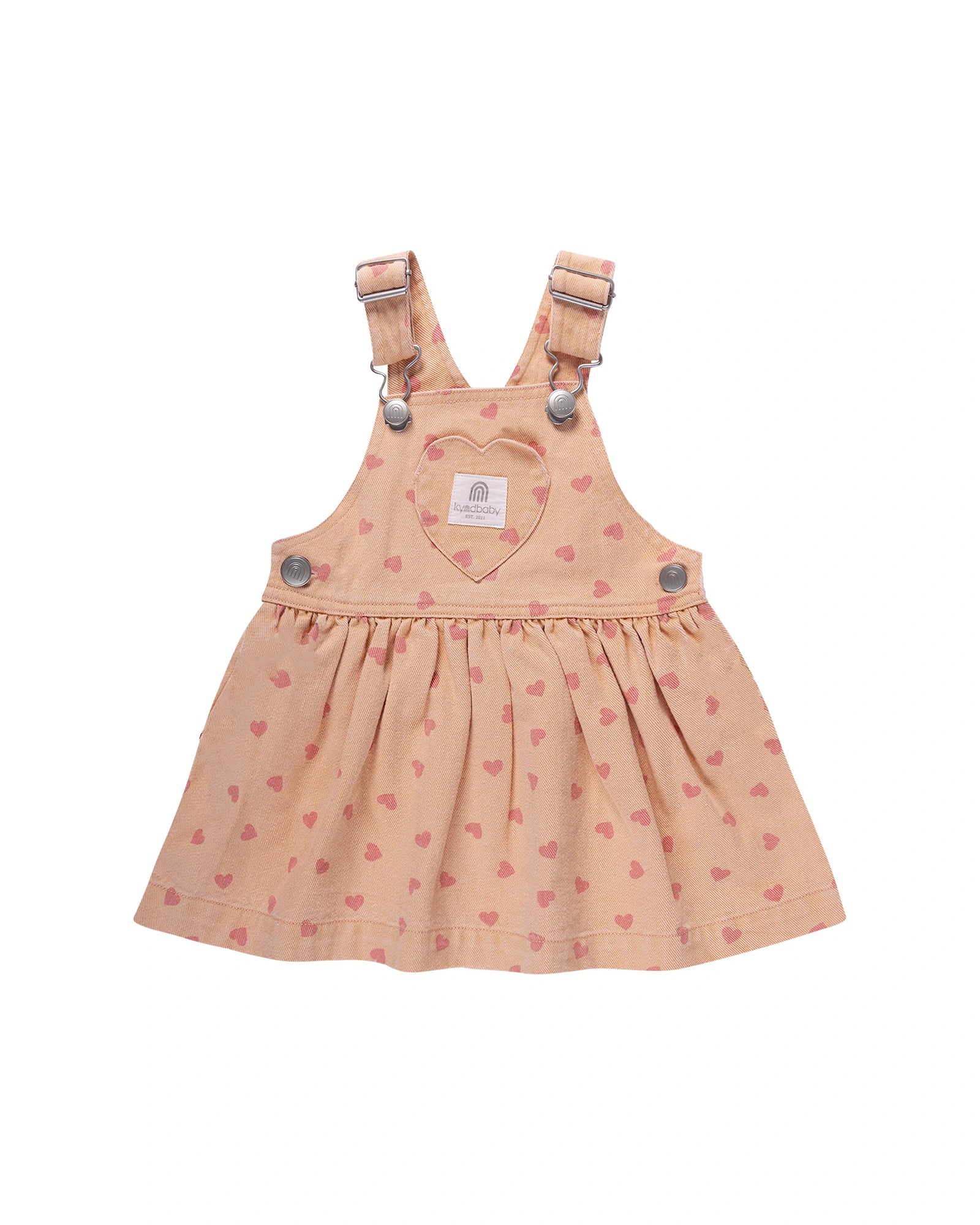 Denim Pinafore - PINK DENIM Size 2