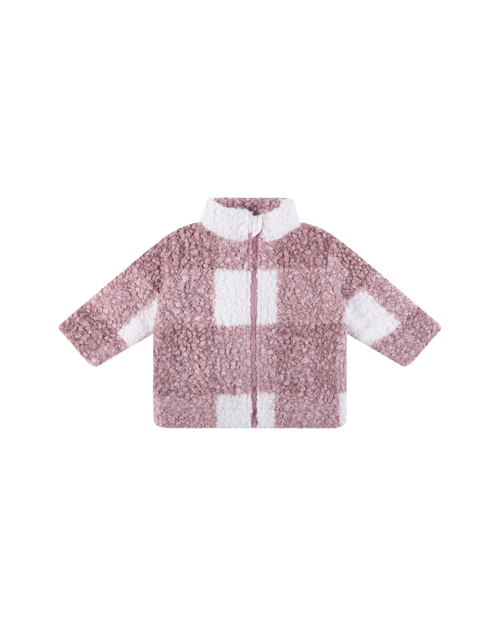 Sherpa Check Jacket - Dusty Lilac Size 0
