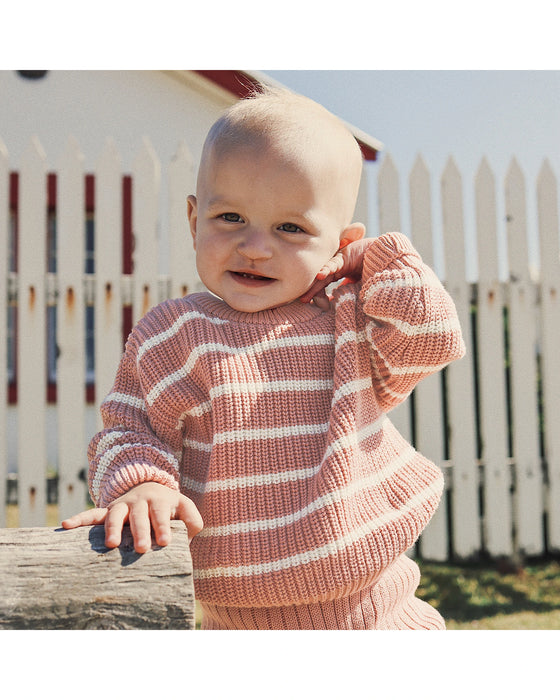 Kynd Baby Chunky Rib Knit Jumper - Cameo