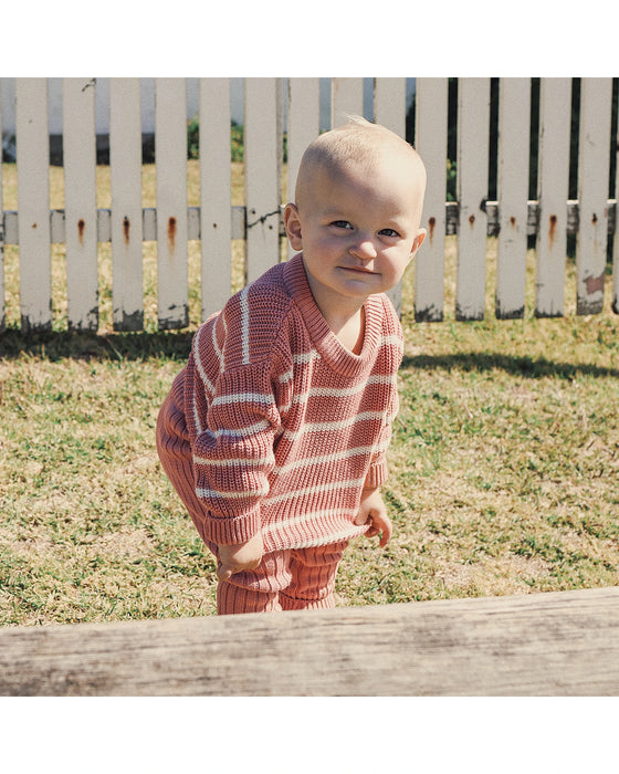 Kynd Baby Chunky Rib Knit Jumper - Cameo