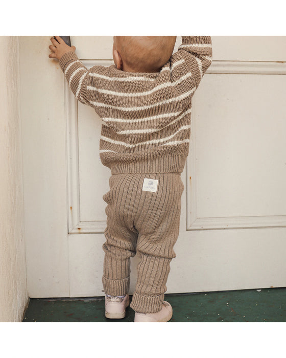 Kynd Baby Chucky Rib Knit Jumper - Caramel Marle