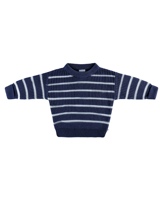Kynd Baby Chunky Rib Knit Jumper - Navy