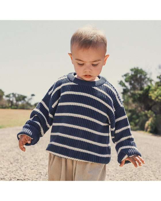 Kynd Baby Chunky Rib Knit Jumper - Navy