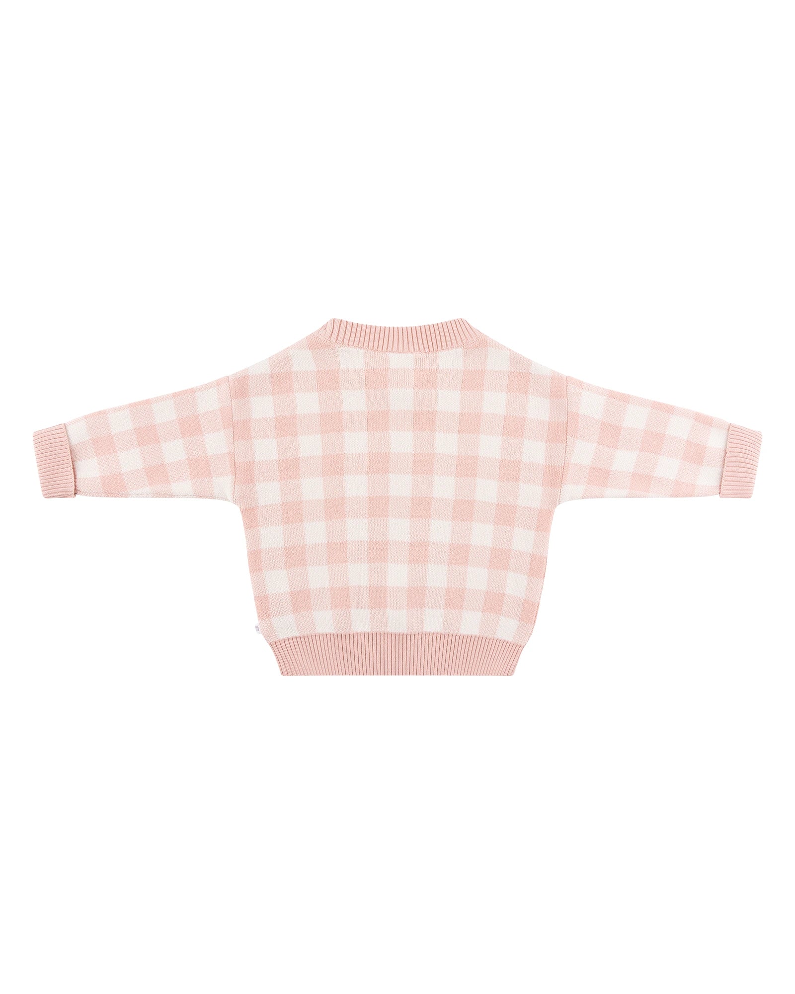 Kynd Baby Jacquard Knit Jumper - Pearl Gingham