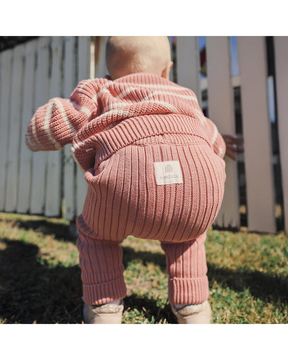 Kynd Baby Chunky Rib Knit Pants - Cameo
