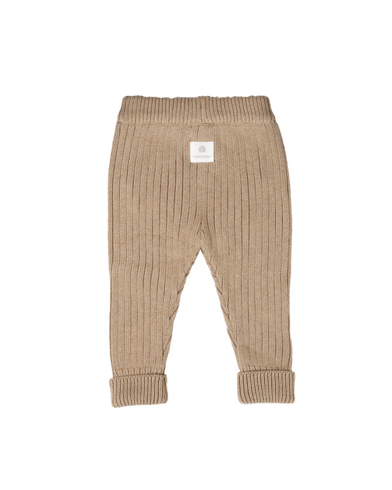Kynd Baby Chunky Rib Knit Pants - Caramel Marle