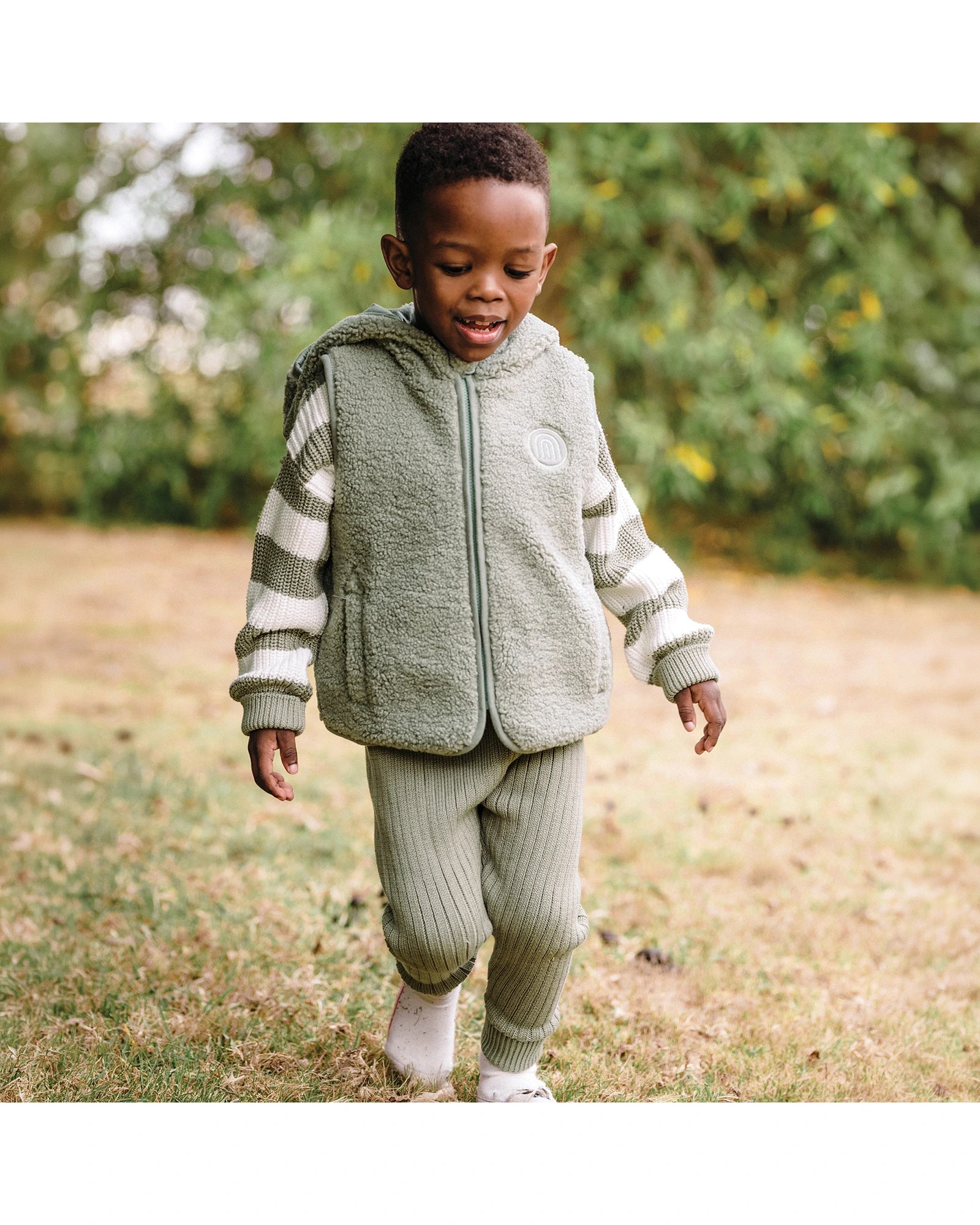 Organic Chunky Rib Knit Pant - Olive Size 0