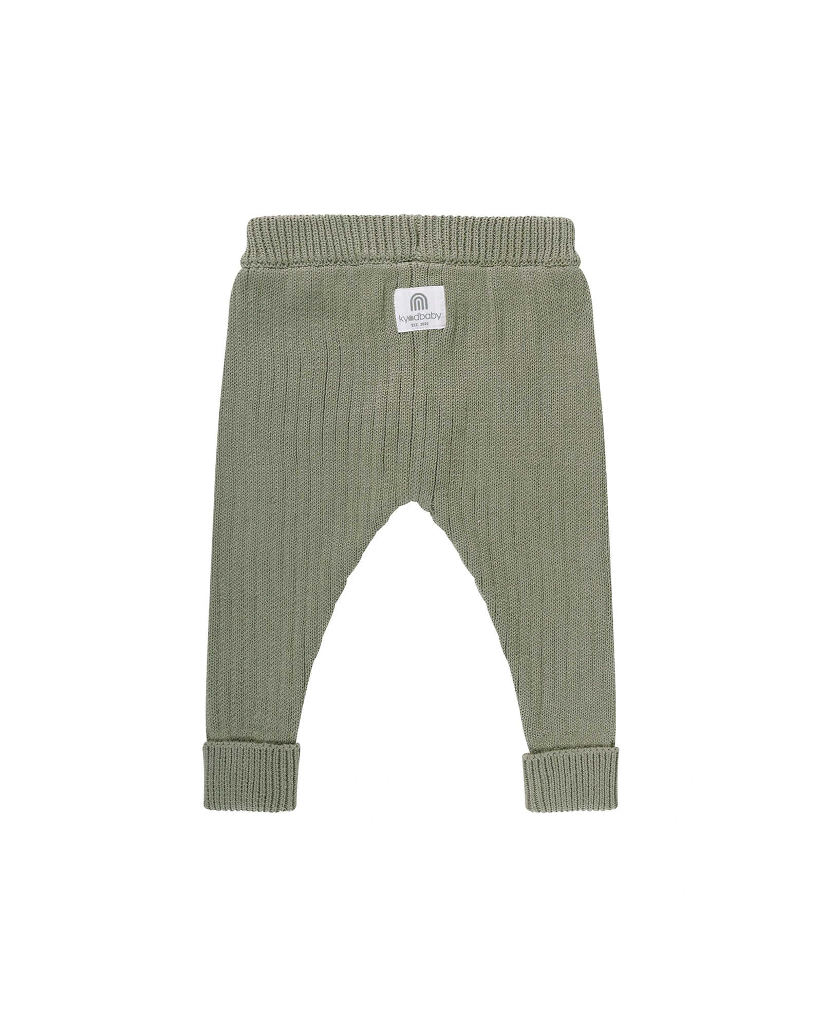 Organic Chunky Rib Knit Pant - Olive Size 0
