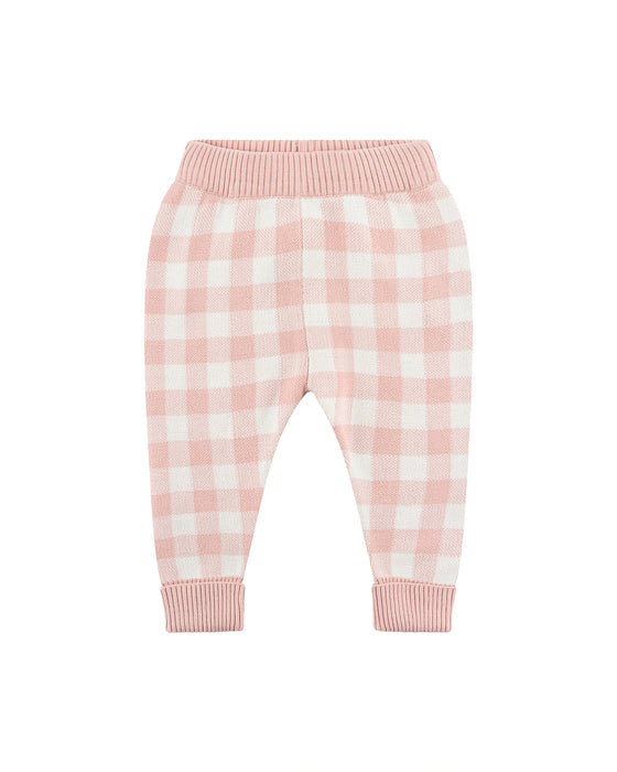 Kynd Baby Jacquard Knit Pants - Pearl Gingham