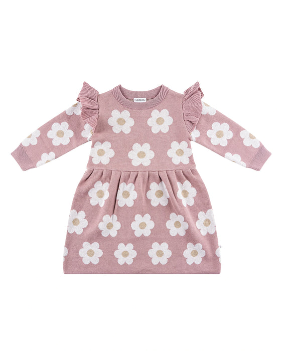 Kynd Baby Jaqcuard Knit Dress - Woodrose