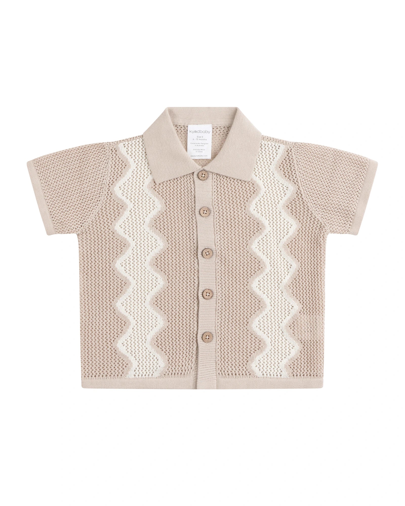 Kynd Baby Classic Mesh Knit Short Sleeve Shirt Shell - Size 000