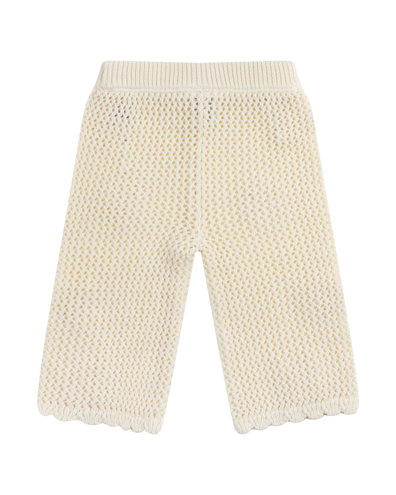 Kynd Baby Knit Crochet Daisy Flare Pant Vanilla - Size 2