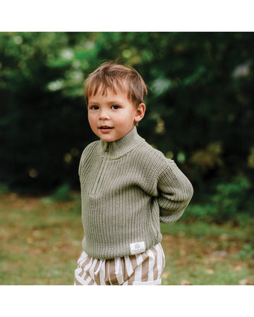 Knit Rib Jumper - Olive Size 00