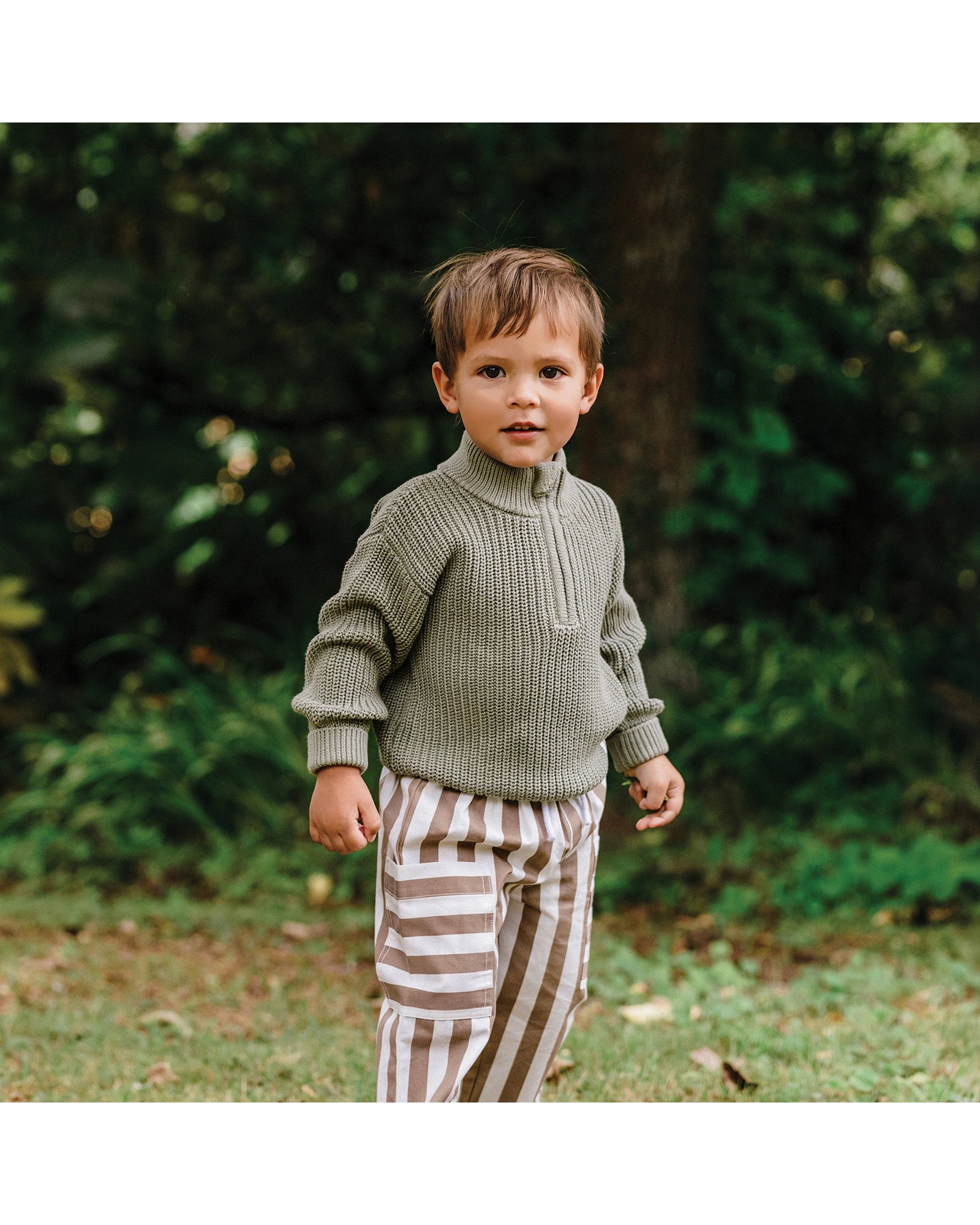 Knit Rib Jumper - Olive Size 00