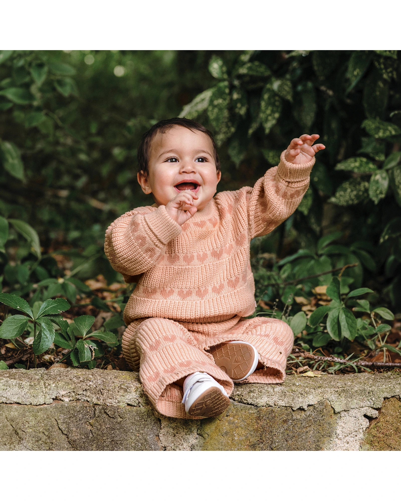 Knit Jumper - Pink Heart Size 0