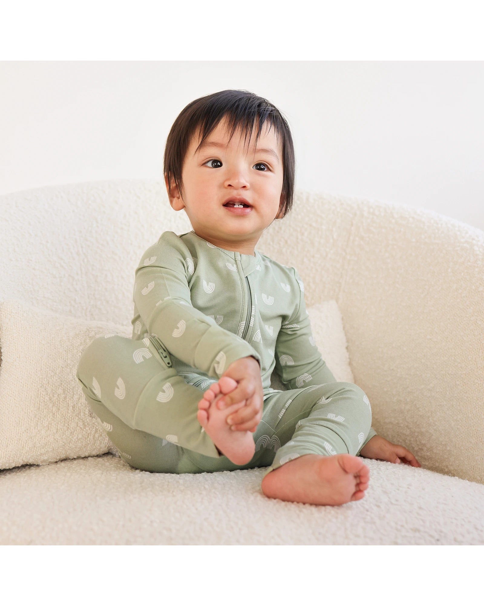 Kynd Baby Day Or Night Onesie - Sage Over The Rainbow