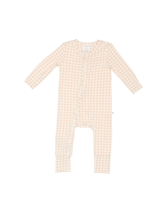 Kynd Baby Day Or Night Onesie - Neutral Gingham