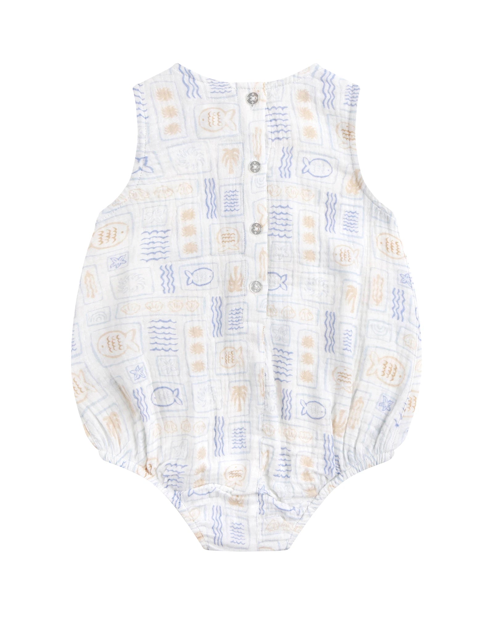 Kynd Baby Sleeveless Woven Romper Salty Shores - Size 0