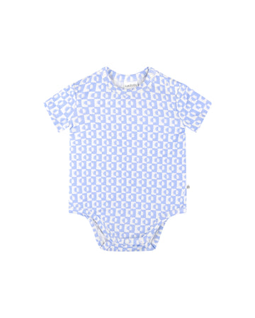 Kynd Baby Comfy Bodysuit Short Sleeve Blue Sunrise - Size 0