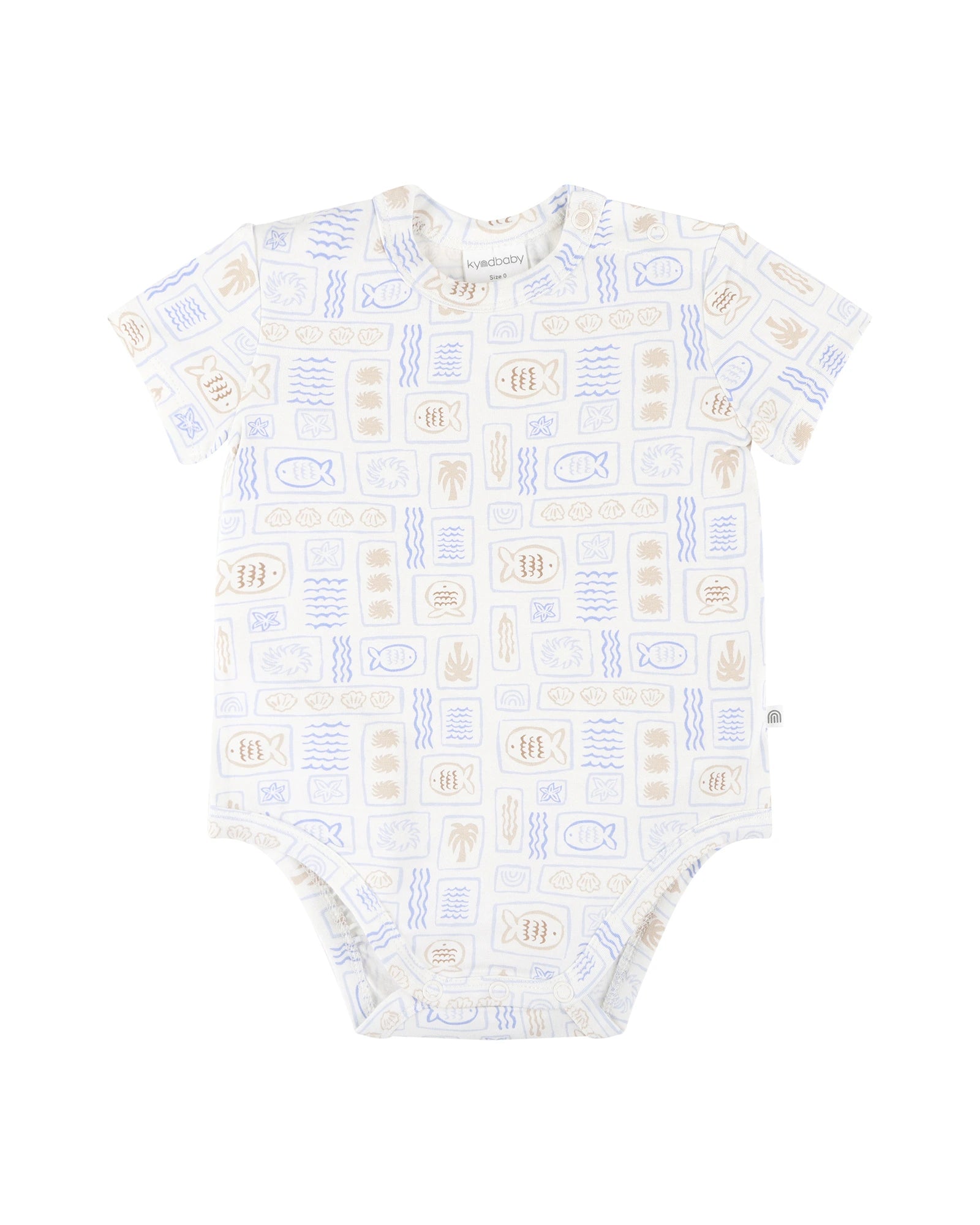 Kynd Baby Comfy Bodysuit Short Sleeve Salty Shores - Size 00