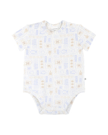Kynd Baby Comfy Bodysuit Short Sleeve Salty Shores - Size 00