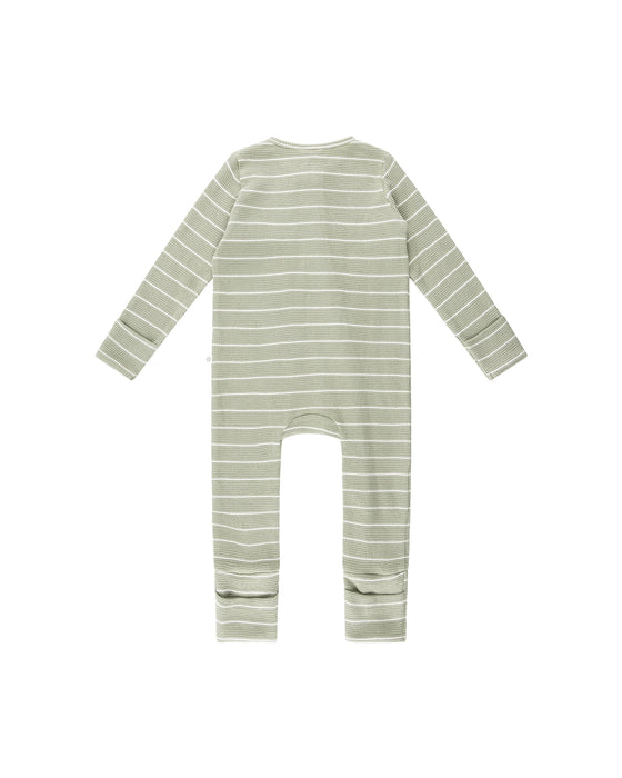 Kynd Baby Waffle Day Or Night Onesie - Sage