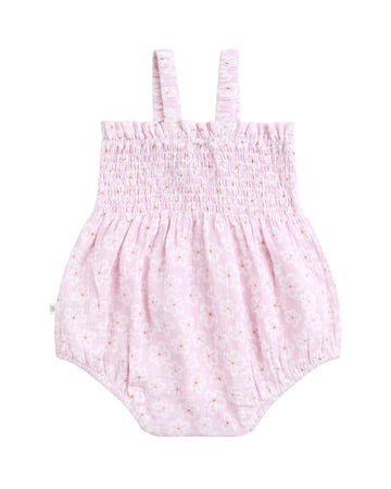 Kynd Baby Shirred Woven Romper Frangipani - Size 00