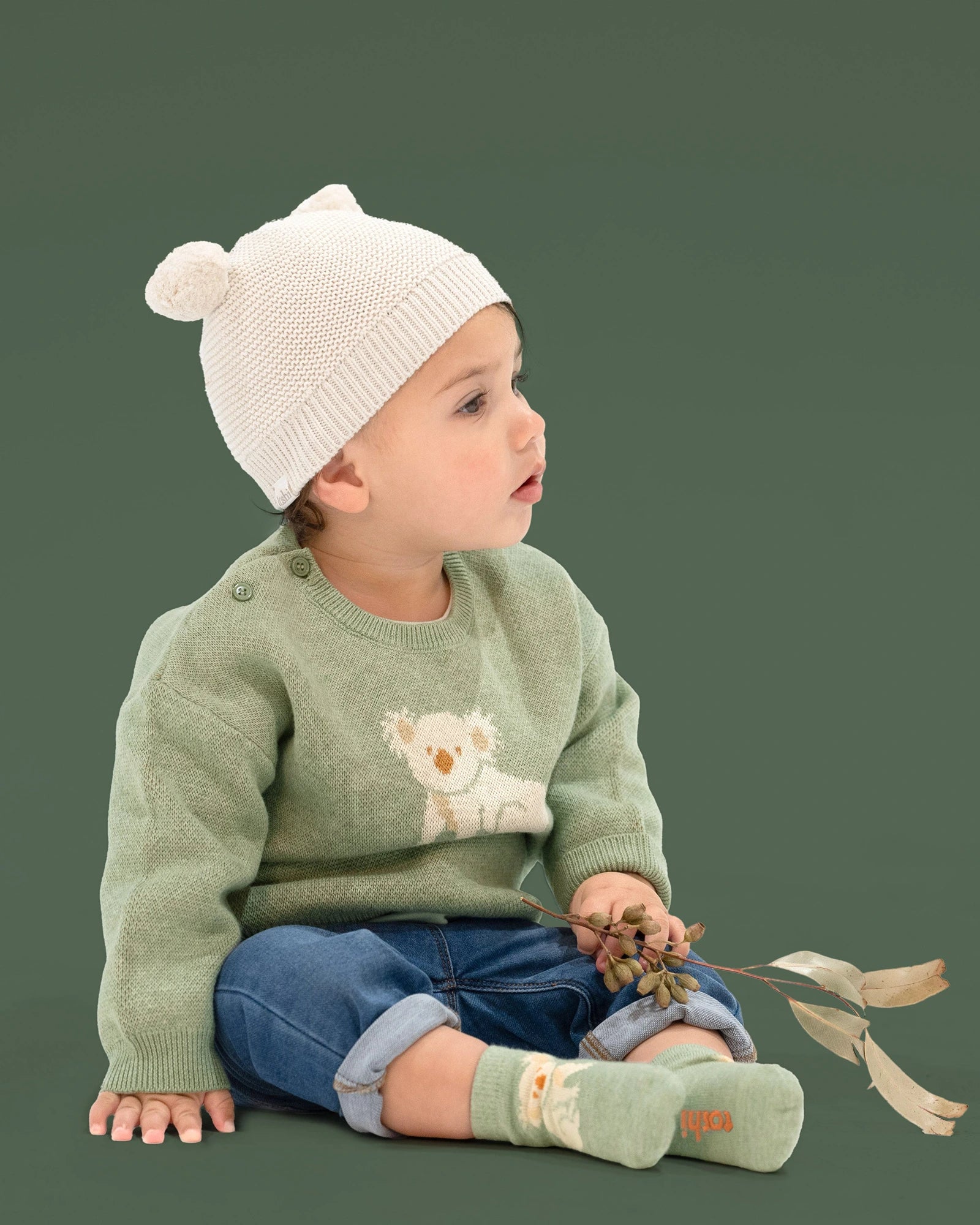 Organic Beanie Snowy, Cream
