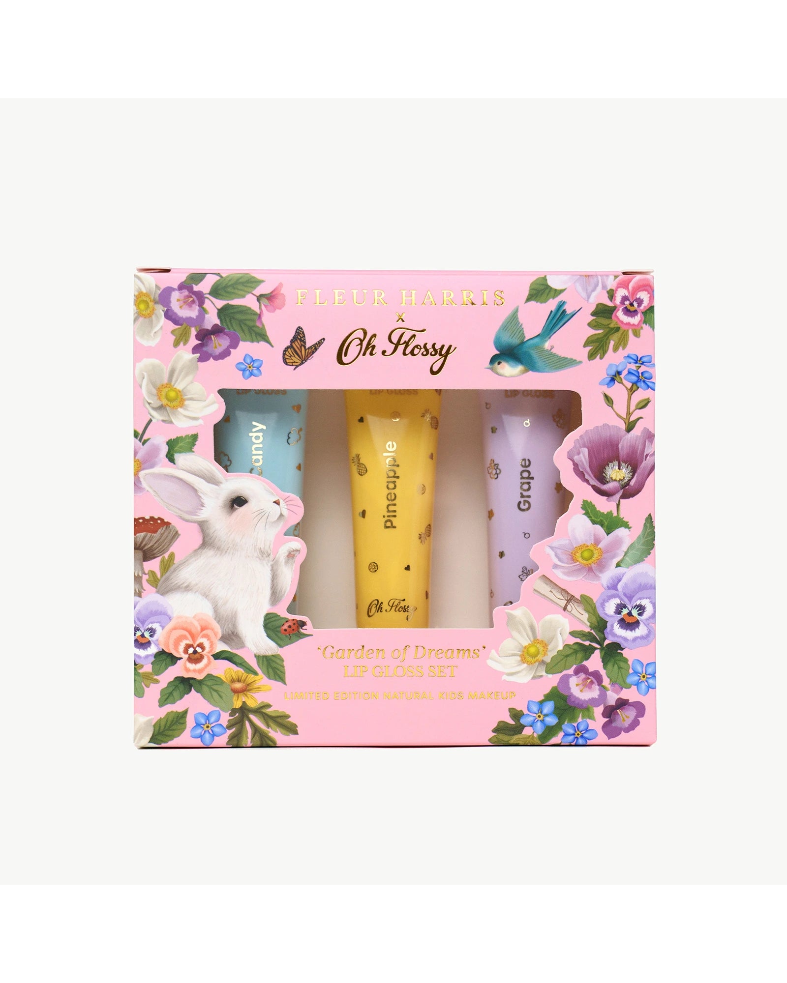 Oh Flossy X Fleur Harris Garden of Dreams Collection Natural Lip Gloss Set