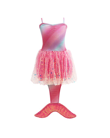 Pink Poppy Mermazing Mermaid Dress With Tail Medium