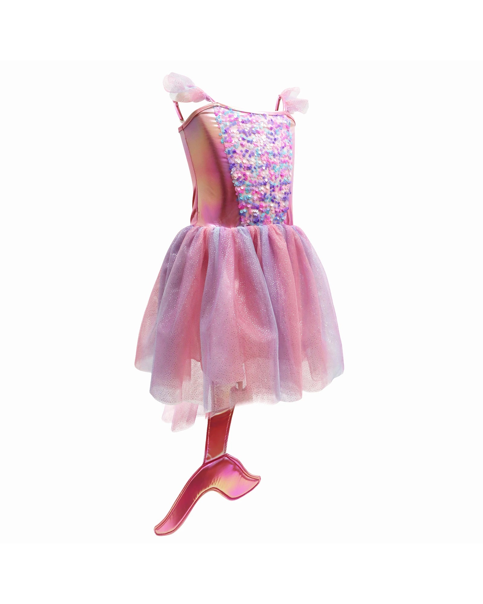 Mermaid Sparkle Dress With Tail Size 5-6