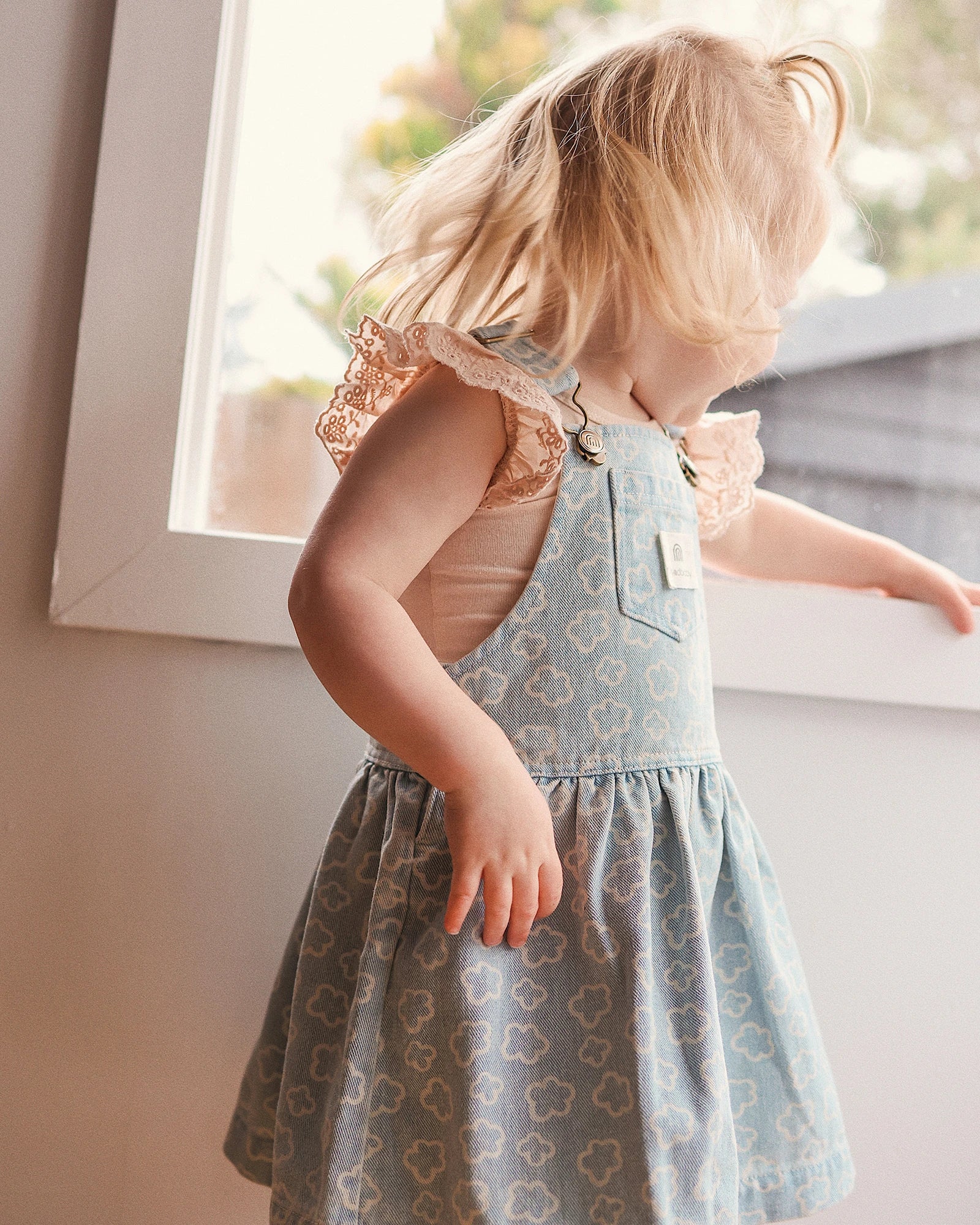 Kynd Baby Pinafore Washed Denim - Size 2