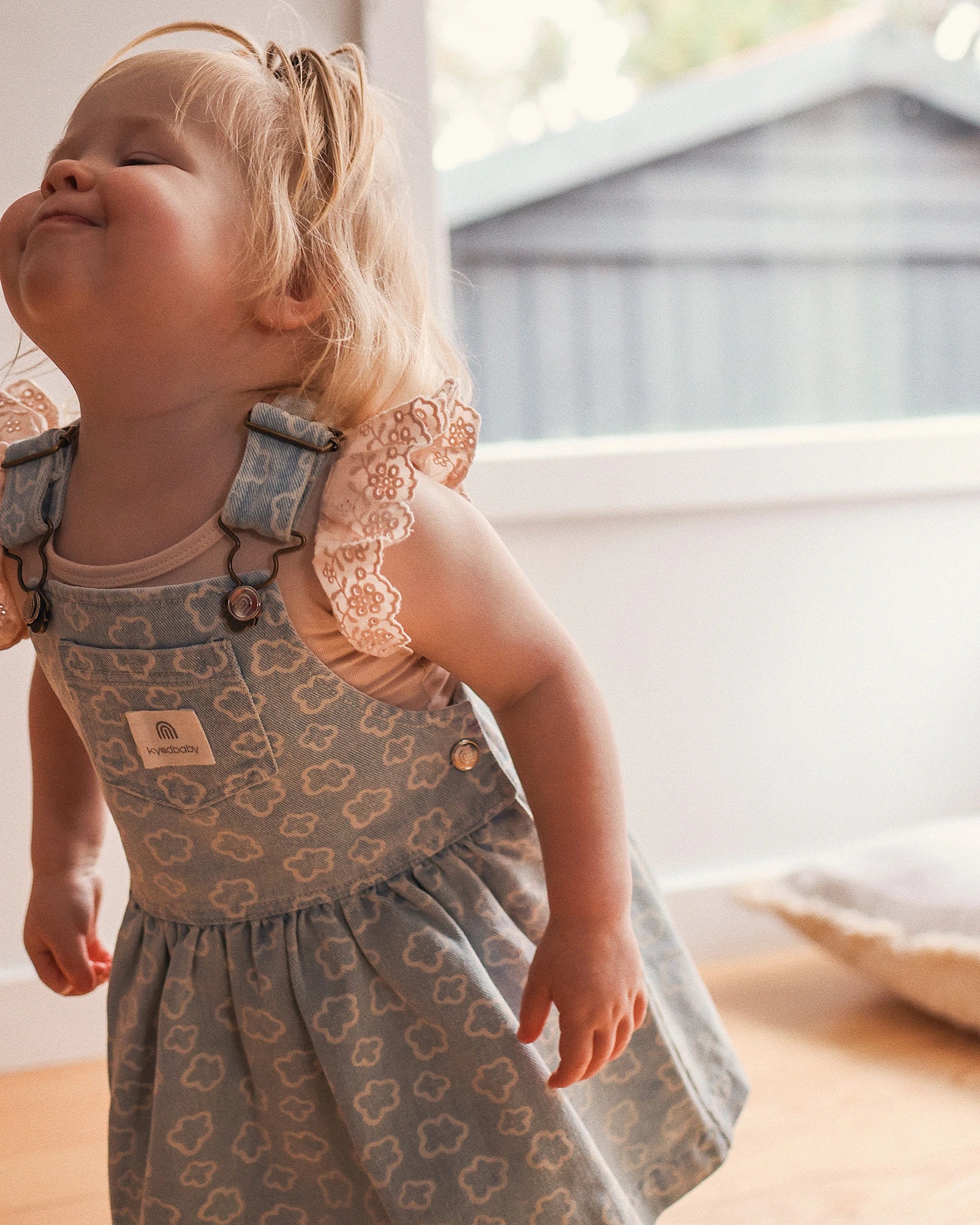 Kynd Baby Pinafore Washed Denim - Size 2