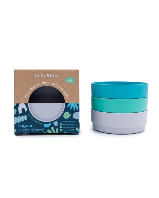 Bobo & Boo 3PK Plant Based Bowls Lagoon