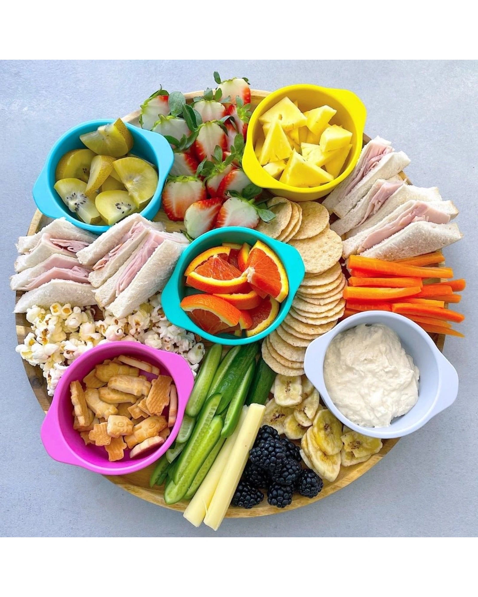 Bobo & Boo 3PK Plant Based Snack Bowls Lagoon