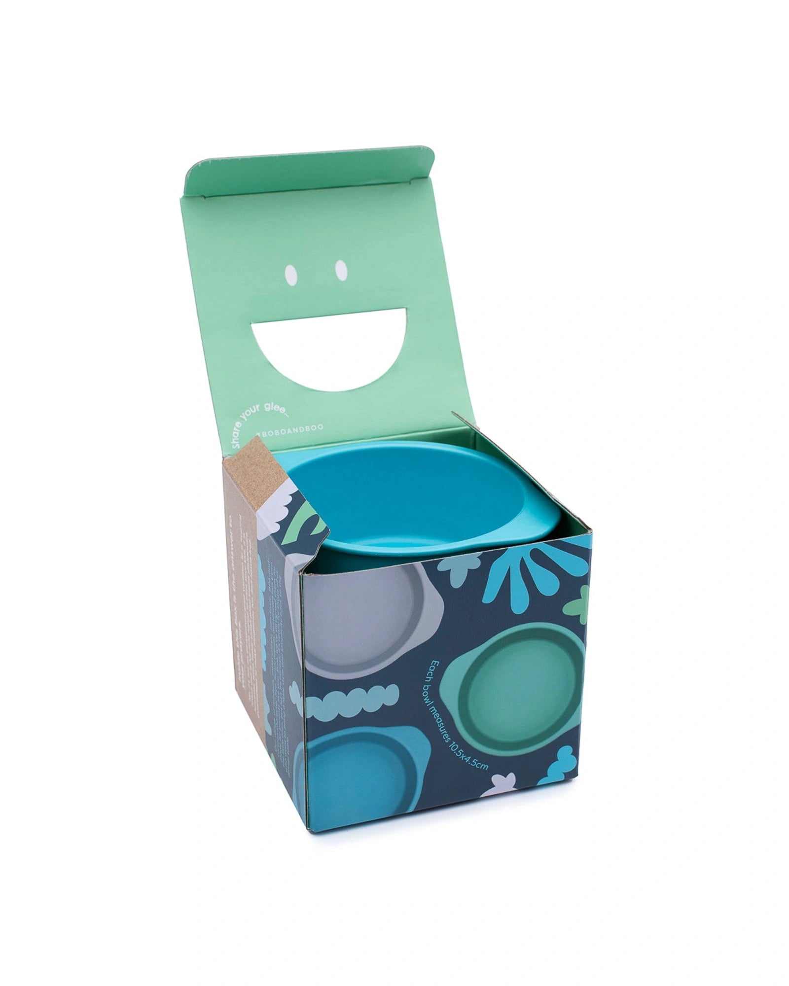 Bobo & Boo 3PK Plant Based Snack Bowls Lagoon