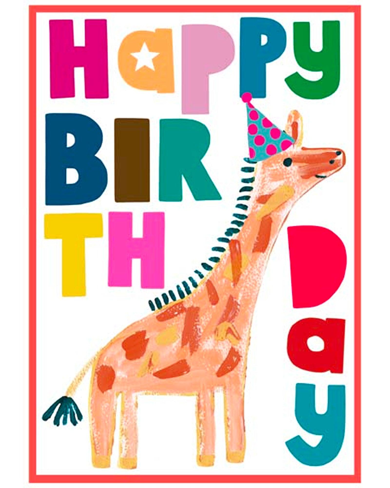 Waterlyn Paper Salad Happy Birthday Giraffe – Kidstuff