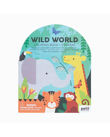 Colouring Book with Sticker Wild World