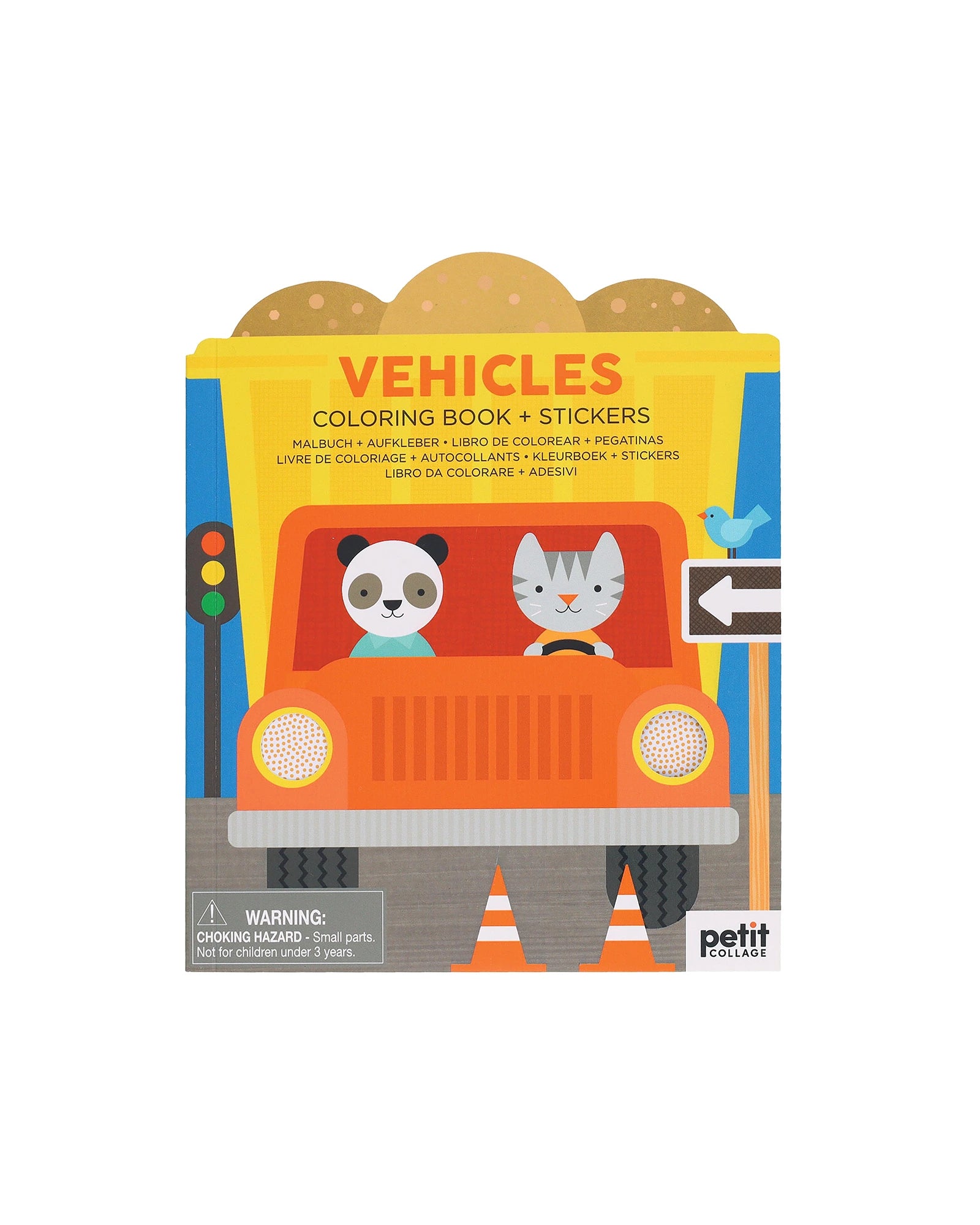 Colouring Book with Stickers Vehicles