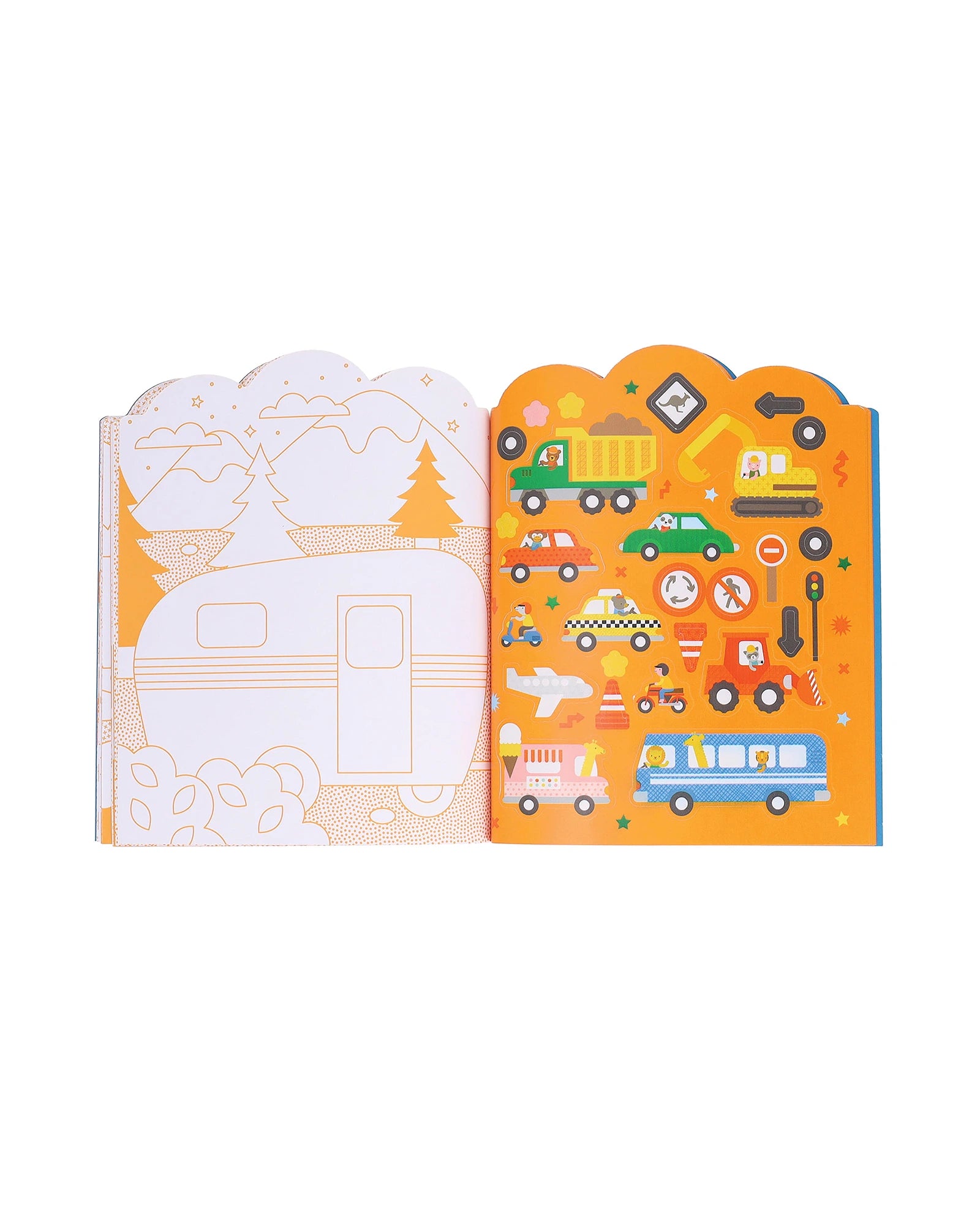 Colouring Book with Stickers Vehicles