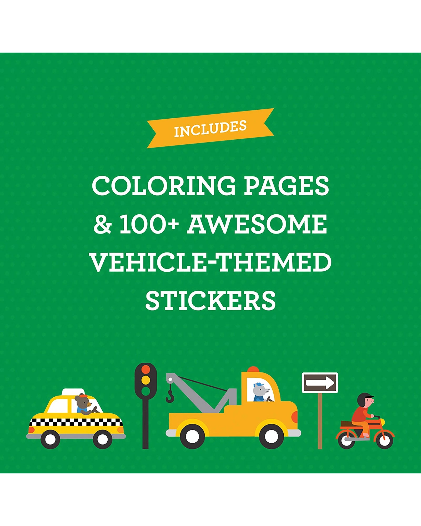 Colouring Book with Stickers Vehicles