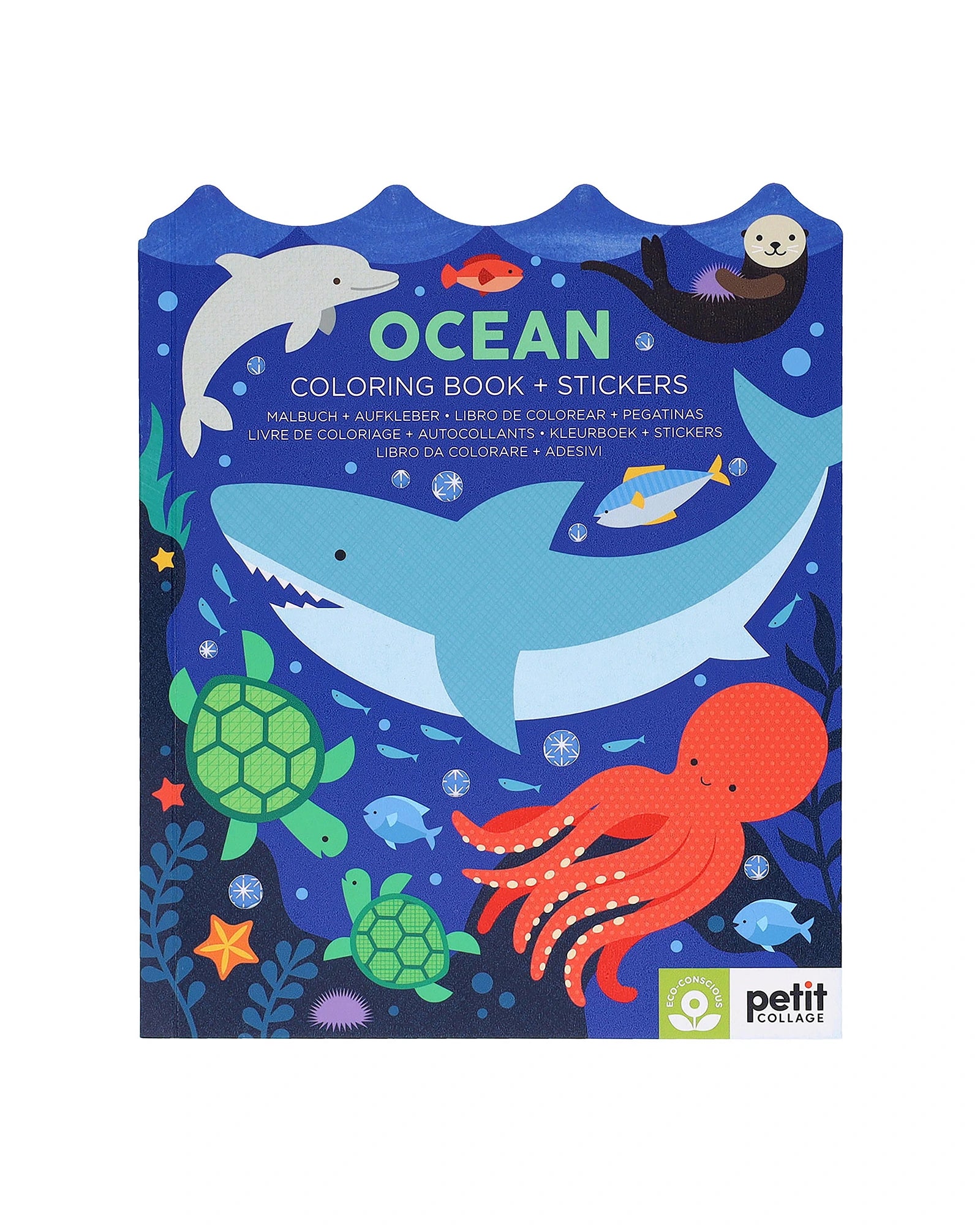 Colouring Book with Stickers Ocean